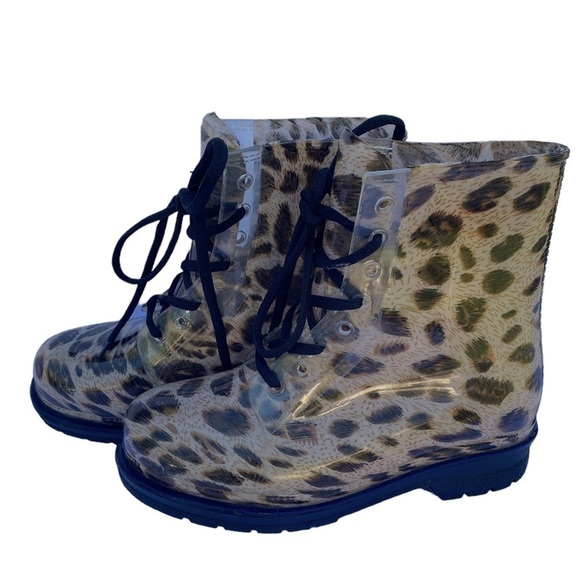 Chemistry Leopard Kelly Martin RainBoots Tan Women 7 - Picture 15 of 15